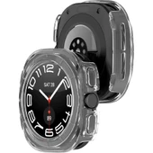 Samsung Galaxy Watch Ultra 47mm İle Uyumlu Güçlendirilmiş 360 Kasa Koruyucu  Şeffaf thumbnail 2