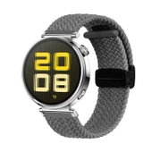 Sneezy Huawei Watch GT5 41mm İle Uyumlu FiberLink Manyetik Tokalı Kumaş Örgü Kordon  Koyu Gri thumbnail 1