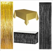 Gold Masa Örtüsü, Siyah Masa Eteği, 1 Adet Gold Arka Fon, 1Adet Siyah Arka Fon thumbnail 1