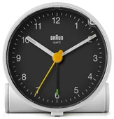 BRAUN BC01WB BEYAZ-SİYAH KLASiK ANALOG ALARMLI MASA SAATİ thumbnail 1