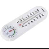 POWERMASTER Duvar Tipi Sıcaklık Ve Nem Ölçer Mekanik Termometre Cıva + İbreli Dikey thumbnail 5