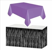 Mor Masa Örtüsü, Siyah Masa Eteği thumbnail 1