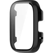 Xiaomi Redmi Watch 3 Active / Lite Uyumlu Güçlendirilmiş 360 Kasa ve Ekran Koruyucu  Siyah thumbnail 4