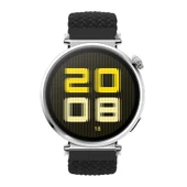 Sneezy Huawei Watch GT5 41mm İle Uyumlu FiberLink Manyetik Tokalı Kumaş Örgü Kordon  Siyah thumbnail 3