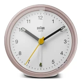 BRAUN BC12PW PEMBE-BEYAZ KLASİK ANALOG ALARMLI MASA SAATİ thumbnail 1