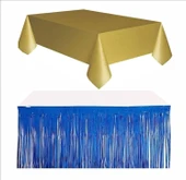 Gold Masa Örtüsü, Lacivert Masa Eteği thumbnail 1