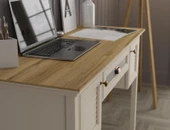 Valena Çalışma Masası 2 Dolap 1 Çekmeceli Panjur Kapaklı MDF Profil Ayaklı 132 Cm thumbnail 4