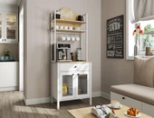 Lumera Kahve Köşesi Erzak Dolabı Çok Amaçlı Dolap Airfry Dolabı 2 Kapaklı 1 Çekmeceli 75 Cm Minifixli thumbnail 1