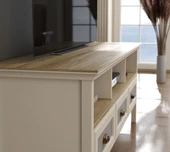 Valena Tv Ünitesi - Konsol 3 Çekmeceli 3 Bölmeli  MDF Profil Kapaklı ve Ayaklı 150 Cm Minifixli thumbnail 2