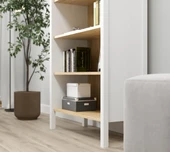 Lumera İskandinav Kitaplık 6 Bölmeli MDF Profil Ayaklı 83x194x35 Cm Çok Amaçlı thumbnail 4