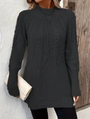 MDB Kadın Uzun Kollu Yarı Balıkçı Yaka Triko Bluz thumbnail 3