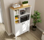 Lumera Fırın Dolabı Erzak Dolabı Çok Amaçlı Dolap Airfry Dolabı 2 Kapaklı 1 Çekmeceli 93 Cm Minifixli thumbnail 2