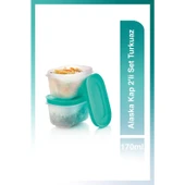 Tupperware Alaska Kap 2'li Set 170 ml Turkuaz thumbnail 1