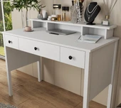 Lumera Modern Makyaj Masası 2 Dolap 4 Çekmeceli MDF Profil Ayaklı 132 Cm thumbnail 4