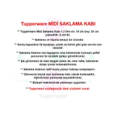 Tupperware Saklama Kabı F20 Midi Kurabiye Börek Beslenme Kabı Hsgl thumbnail 3