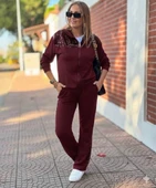 MDB Kadın Uzun Kollu önden Fermuarlı Pul Payetli Alt üst Viskon Iki Iplik Takım thumbnail 2