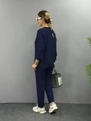 MDB Kadın Uzun Kollu Bisiklet Yaka Viskon Iki Iplik Bluz Ve Pantolon Ikili Takım thumbnail 3