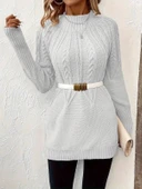 MDB Kadın Uzun Kollu Yarı Balıkçı Yaka Triko Bluz thumbnail 1