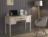 Valena Çalışma Masası 2 Dolap 1 Çekmeceli Panjur Kapaklı MDF Profil Ayaklı 132 Cm thumbnail 1