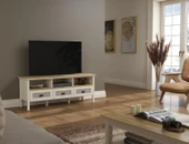 Valena Tv Ünitesi - Konsol 3 Çekmeceli 3 Bölmeli  MDF Profil Kapaklı ve Ayaklı 150 Cm Minifixli thumbnail 1