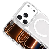 iPhone 17 Pro Max Kılıf Wireless Şarj Özellikli Şeffaf Orjin Kapak thumbnail 3