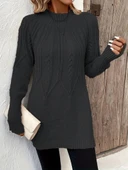 MDB Kadın Uzun Kollu Yarı Balıkçı Yaka Triko Bluz thumbnail 4