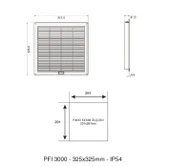 Plastim Filtreli Fan Menfezi 325x325 mm IP54 thumbnail 4