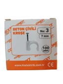 Conext Beton Çivili Kroşe No:3-7 mm-100'lü Paket thumbnail 2