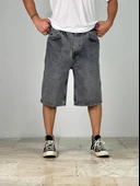 Premium Kalite Gri Bermuda Kot Şort COC1915 thumbnail 2