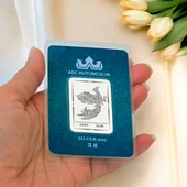 Tavus Kuşu Temalı 999 Ayar Gümüş ile Tasarlanmış Hediyeye Özel 5 Gram Gümüş Külçesi-730 thumbnail 2