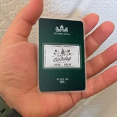 999 Ayar Gümüş ile Üretilmiş İyi Ki Doğdun Temalı Hediyeye Özel 10 Gram Gümüş Külçesi-725 thumbnail 3