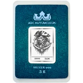 Jack Sparrow Temalı 999 Ayar Gümüş ile Tasarlanmış Hediyeye Özel 5 Gram Gümüş Külçesi-732 thumbnail 1