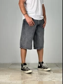 Premium Kalite Gri Bermuda Kot Şort COC1915 thumbnail 1