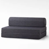 Homedius Yataklı Koltuk Magic Keten Görünümlü Çift Kişilik  Antrasit Çift thumbnail 3