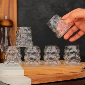 Kapris Boncuk Kahve Yanı Bardak 6'lı Mini Üzüm Bardak 75 ml 8528 thumbnail 2