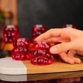 Kapris Boncuk Kahve Yanı Bardak 6'lı Mini Üzüm Bardak 75 ml 8528 thumbnail 3