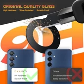 Samsung Galaxy M35 M356 için  kamera camı yedek arka kamera lensi cam yedek HD kamera koruması kamera camı thumbnail 1