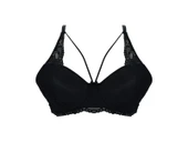 Liza 1025 Balenli Destekli Yarı Dantelli Çapraz Askılı Sütyen thumbnail 1