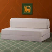 Homedius Yataklı Koltuk Magic Keten Görünümlü Çift Kişilik  Bej Çift thumbnail 1