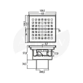 NSK Dynamic Square 10x10cm Alttan 50mm Çıkışlı Yer Süzgeci - Paslanmaz Çelik / Koku Önleyicili N1161000 thumbnail 2