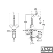 Roca Brava Kuğu Lavabo Bataryası - Krom / Sifon Kumandalı A5A368EC00 thumbnail 2