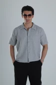 Erkek Gri Gofre Gömlek COC1152 thumbnail 1