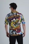 Erkek Wow Desenli Hawai Gömlek COC1169 thumbnail 4