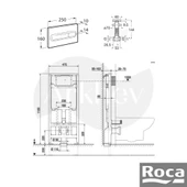 Roca Alçıpan Tipi Gömme Rezervuar Seti - Krom / Basma Butonu Dahil / Stop Valf Dahil ARKHEV0012 thumbnail 2