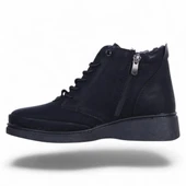 Estelle 770 Zümrüt Siyah Kadın İçi Kürklü Düz Bot thumbnail 3