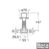 Roca Aqua Yuvarlak Stop Valf - Mat Siyah / Boy Ayarlı A5251685NB thumbnail 3
