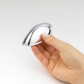 Mobilya Çekmece Dolap Kapak Kulpu Modern Mutfak Kulpları Kulp 64 mm Krom Gümüş Renk Metal thumbnail 5