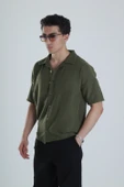 Erkek Haki Gofre Gömlek COC1153 thumbnail 2
