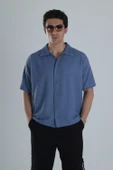 Erkek Mavi Gofre Gömlek COC1160 thumbnail 1