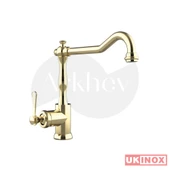 Ukinox Rubato Döner Borulu Klasik Eviye/Mutfak Bataryası - PVD Altın N2067519 thumbnail 1